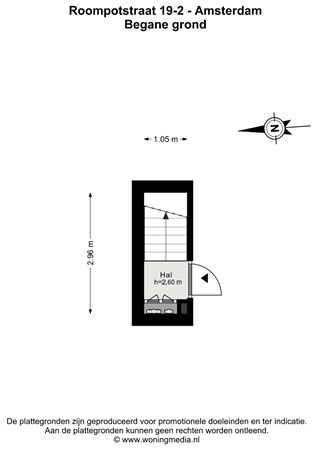 Floorplan - Roompotstraat, 1078 KT Amsterdam